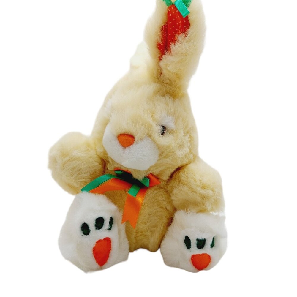 MTY International Yellow Bunny Rabbit Carrot Feet Stuffed Animal Plush Easter